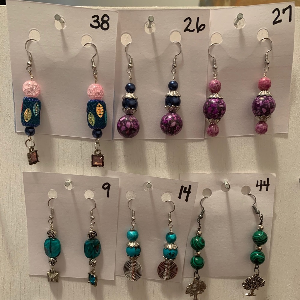 Hand-crafted assorted earrings!